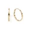 Boucles d'Oreille Créoles 12mm Femme EDORA COLLECTION ESSENTIAL CISELÉE Or 375/1000