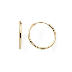 Boucles d'Oreille Créoles 16mm Femme EDORA COLLECTION ESSENTIAL Or 375/1000