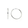 Boucles d'Oreille Créoles 12mm Femme EDORA COLLECTION ESSENTIAL Or 375/1000 Blanc