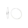 Boucles d'Oreille Créoles 45mm Femme EDORA COLLECTION ESSENTIAL CARRÉE Or 375/1000 Blanc