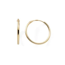 Boucles d'Oreille Créoles 12mm Femme EDORA COLLECTION ESSENTIAL Or 375/1000