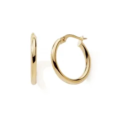 Boucles d'Oreille Créoles 20mm Femme EDORA COLLECTION ESSENTIAL Or 375/1000