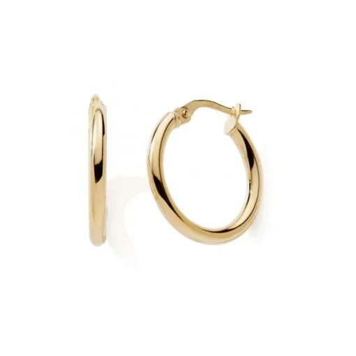 Boucles d'Oreille Créoles 30mm Femme EDORA COLLECTION ESSENTIAL Or 375/1000