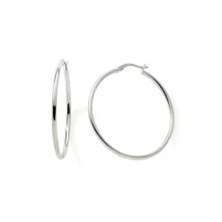 Boucles d'Oreille Créoles 50mm Femme EDORA COLLECTION ESSENTIAL Argent 925/1000