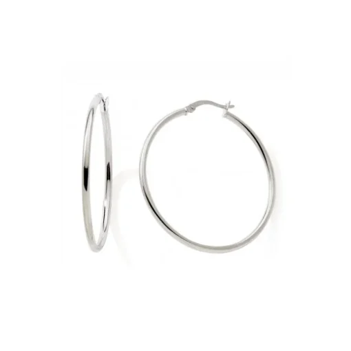 Boucles d'Oreille Créoles 50mm Femme EDORA COLLECTION ESSENTIAL Argent 925/1000