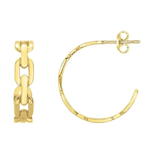 Boucles d'Oreille Femme Créoles PHEBUS Acier Doré 842-179.J