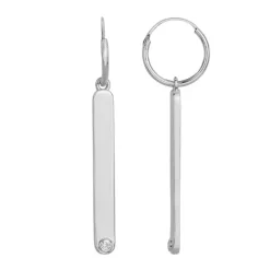 Boucles d'oreilles Femme Pendantes La GarçonneSo Addict ARGENT 925/1000 et Diamant 20400028