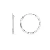 Boucles d'Oreilles Créoles Diamantées EDORA OR 375/1000 Blanc