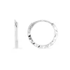 Boucles d'Oreilles Créoles Diamantées EDORA OR 375/1000 Blanc