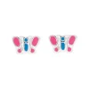 Boucles d'Oreilles Enfant Puces EDORA ARGENT 925/1000 Papillon EDO335232