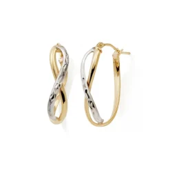 Boucles d'Oreilles Enfant EDORA COLLECTION ESSENTIAL HUIT Or 375/1000 Bicolore