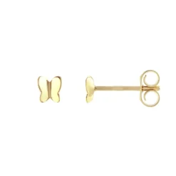 Boucles d'Oreilles Enfant Papillons OR 375/1000 Jaune