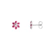 Boucles d'Oreilles Enfant Puces EDORA ARGENT 925/1000 Fleurs EDO335229