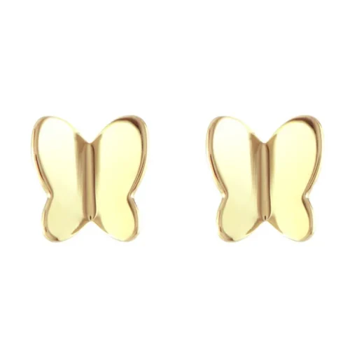 Boucles d'Oreilles Enfant Papillons OR 375/1000 Jaune