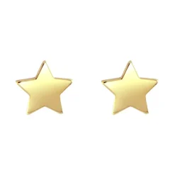 Boucles d'Oreilles Enfant Puces Etoiles OR 375/1000 Jaune