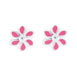 Boucles d'Oreilles Enfant Puces EDORA ARGENT 925/1000 Fleurs EDO335229