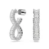 Boucles d'Oreilles Femme Pendantes Swarovski Hyperbola Argenté et Cristaux 5684047