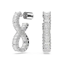 Boucles d'Oreilles Femme Pendantes Swarovski Hyperbola Argenté et Cristaux 5684047