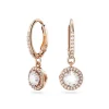 Boucles d'Oreilles Femme Pendantes Swarovski Una Angelic Doré Rose et Cristaux 5638769