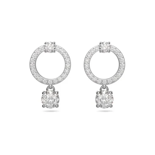 Boucles d'Oreilles Femme Pendantes Swarovski Constella Argenté et Cristaux 5563278