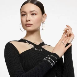 Boucles d'Oreilles Femme Pendantes Swarovski Millenia Argenté et Cristaux 5636569