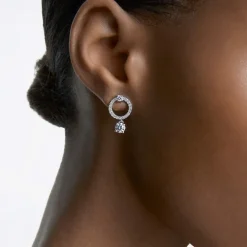 Boucles d'Oreilles Femme Pendantes Swarovski Constella Argenté et Cristaux 5563278