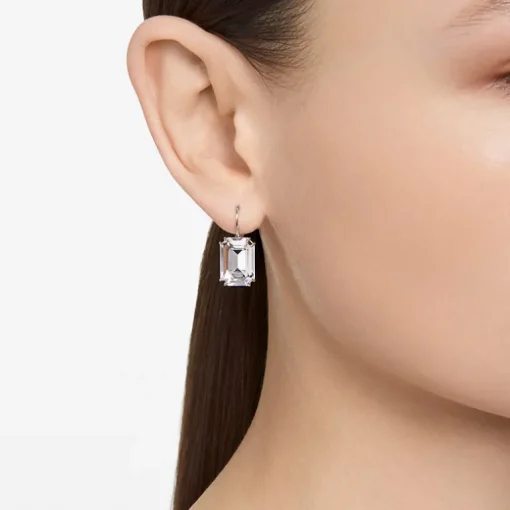 Boucles d'Oreilles Femme Pendantes Swarovski Millenia Argenté et Cristaux 5636569