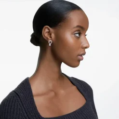 Boucles d'Oreilles Femme Pendantes Swarovski Constella Argenté et Cristaux 5563278