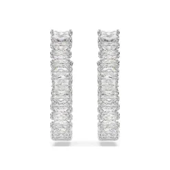 Boucles d'Oreilles Femme Pendantes Swarovski Hyperbola Argenté et Cristaux 5684047