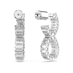 Boucles d'Oreilles Femme Pendantes Swarovski Hyperbola Argenté et Cristaux 5684047