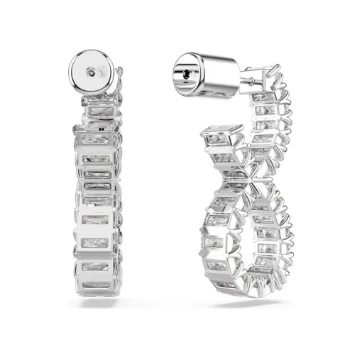 Boucles d'Oreilles Femme Pendantes Swarovski Hyperbola Argenté et Cristaux 5684047