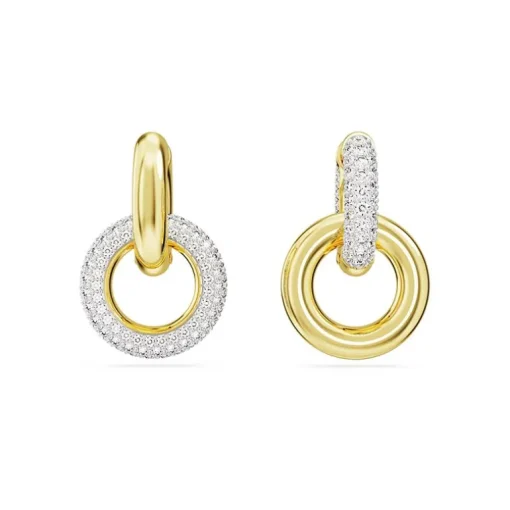 Boucles d'Oreilles Femme Anneaux SWAROVSKI DEXTERA BOUCLE ENTRELACEE Plaqué Ton Or