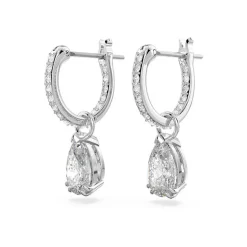 Boucles d'Oreilles Femme Anneaux SWAROVSKI MILLENIA Métal Rhodié Blanc