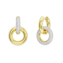 Boucles d'Oreilles Femme Anneaux SWAROVSKI DEXTERA BOUCLE ENTRELACEE Plaqué Ton Or