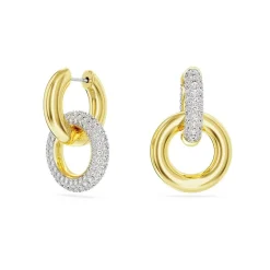 Boucles d'Oreilles Femme Anneaux SWAROVSKI DEXTERA BOUCLE ENTRELACEE Plaqué Ton Or