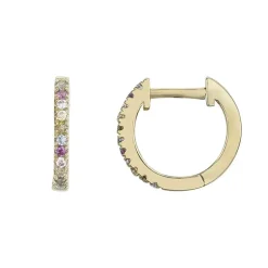 Boucles d'Oreilles Femme Créoles Muli couleurs EDORA PLAQUE OR et Oxydes EDO66400071