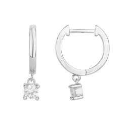 Boucles d'Oreilles Femme Créoles EDORA ARGENT 925/1000 Argenté et Oxydes 60400030