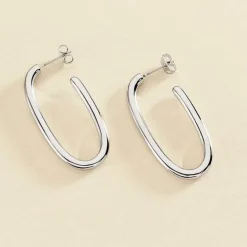 Boucles d'Oreilles Femme Créoles AGATHA Chain Argenté 02350943-064-TU