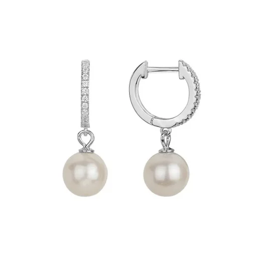 Boucles d'Oreilles Femme Créoles EDORA ARGENT 925/1000 et Perles d'eau douce 70400580