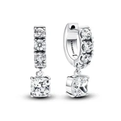 Boucles d'Oreilles Femme Créoles Pandora Timeless Pendantes Pavées 293547C01