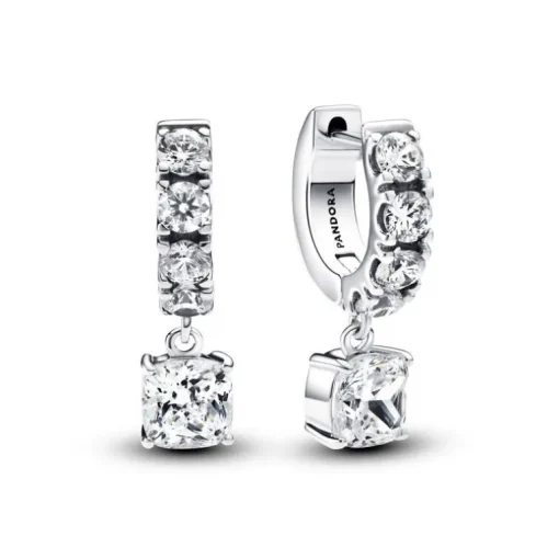 Boucles d'Oreilles Femme Créoles Pandora Timeless Pendantes Pavées 293547C01