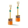 Boucles d'Oreilles Femme COEUR DE LION GEOCUBE® ICONIC NATURE CHAIN DOPAMIN Acier Doré
