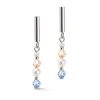 Boucles d'Oreilles Femme COEUR DE LION PRINCESS PEARLS ARGENTÉ BLEU CLAIR Acier Inoxydable