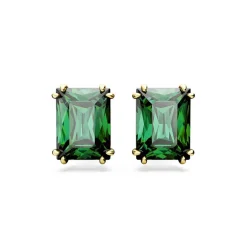Boucles d'Oreilles Femme Clous SWAROVSKI MATRIX Plaqué Ton Or