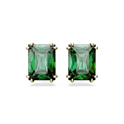 Boucles d'Oreilles Femme Clous SWAROVSKI MATRIX Plaqué Ton Or