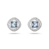 Boucles d'Oreilles Femme Clous SWAROVSKI ANGELIC CARRÉ Métal Rhodié Blanc