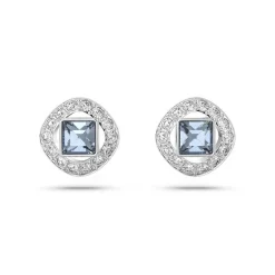 Boucles d'Oreilles Femme Clous SWAROVSKI ANGELIC CARRÉ Métal Rhodié Blanc
