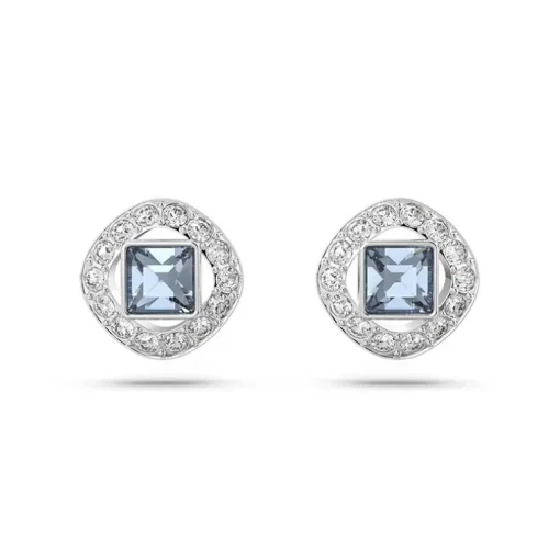 Boucles d'Oreilles Femme Clous SWAROVSKI ANGELIC CARRÉ Métal Rhodié Blanc