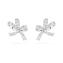 Boucles d'Oreilles Femme Clous SWAROVSKI VOLTA Métal Rhodié Blanc