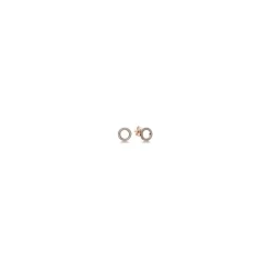 Boucles d'Oreilles Femme CERCLES SCINTILLANTS Doré Rose 14 Carats